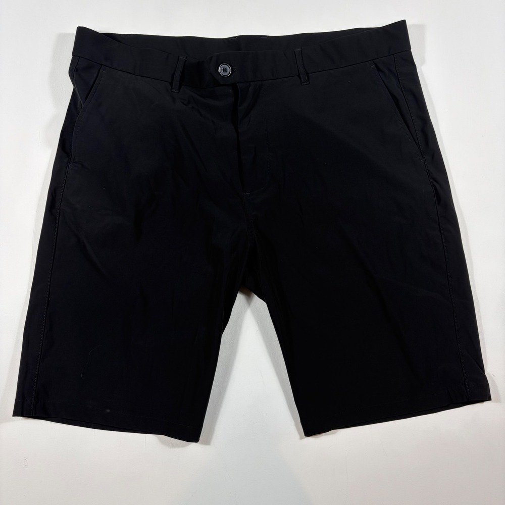 Greyson Golf Shorts Mens 38 Performance Technical Flat Front Black